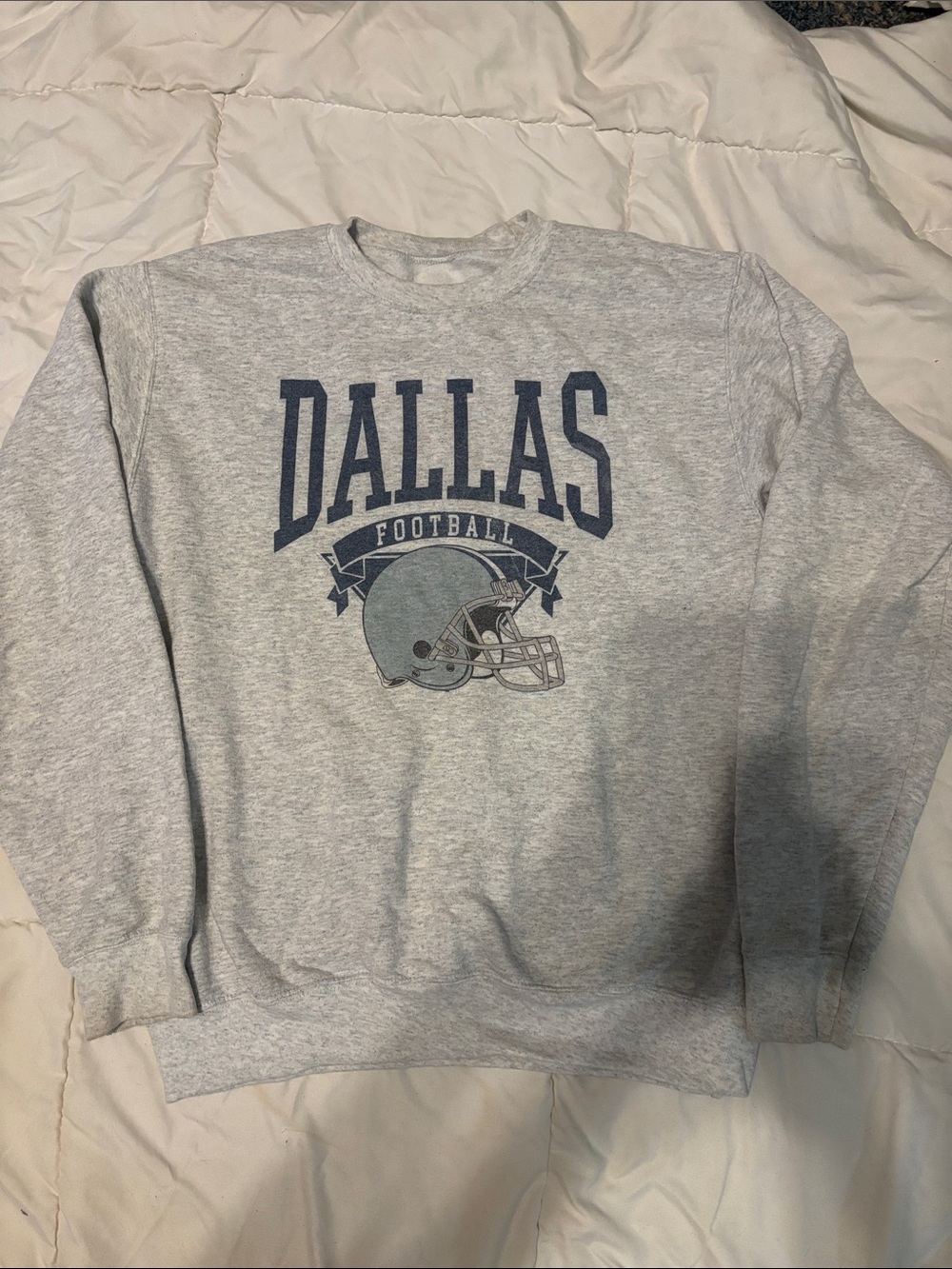 Dallas Football Crewneck Sweatshirt - Gray